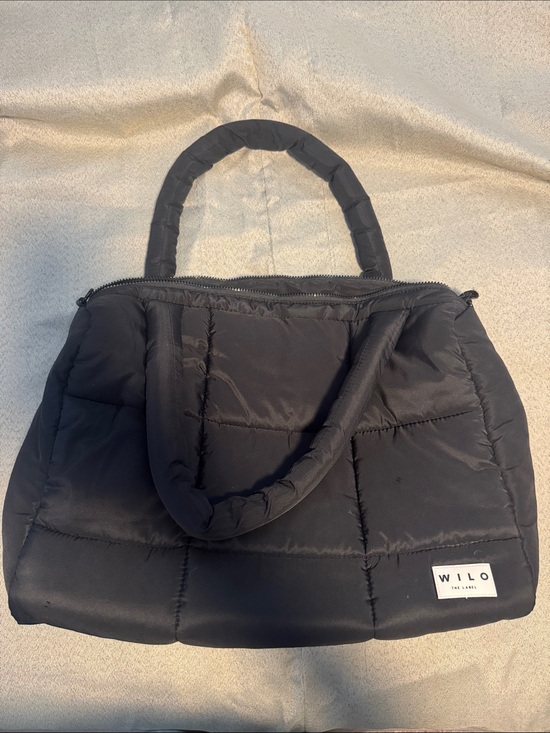 Wilo The Label Handbags - WILO Black Quilted Tote with Padded Handles